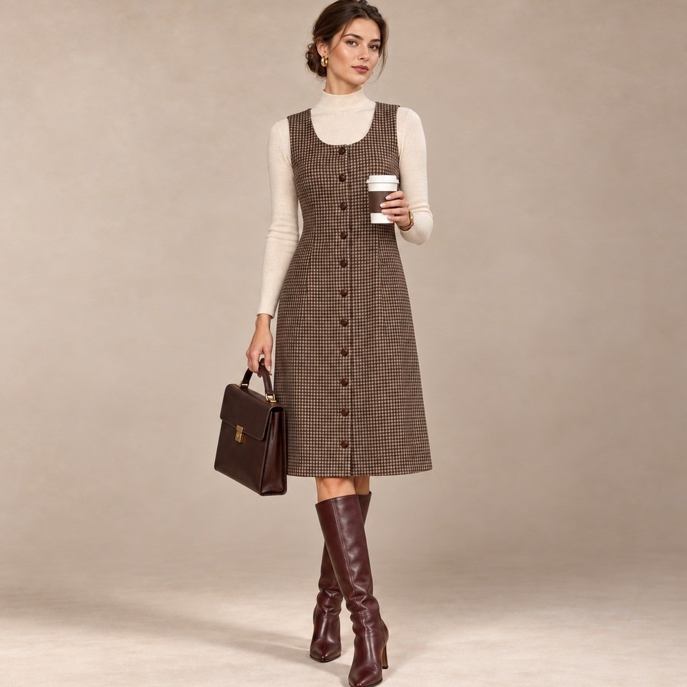 Burda 3414 Retro 90s Minimalist Jumper Dress US Sz 12-30 Quiet Lux CorporateChic